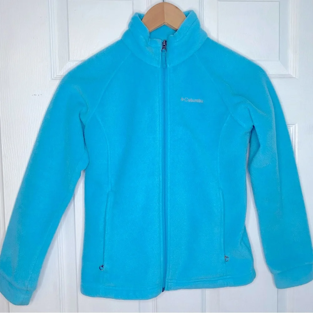 Vintage 90s Columbia Sportswear Retro Turquoise Blue Petite XS Y2K Style Jacket